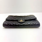 Chanel Quilted Chain Shoulder Black Lambskin Bag — view 4