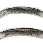 Chanel Platinum Quilted Diamond Ring — view 5