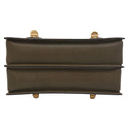 Gucci Bamboo Double Face 2-Way Shoulder Bag Leather Khaki Turnlock Gold — view 8
