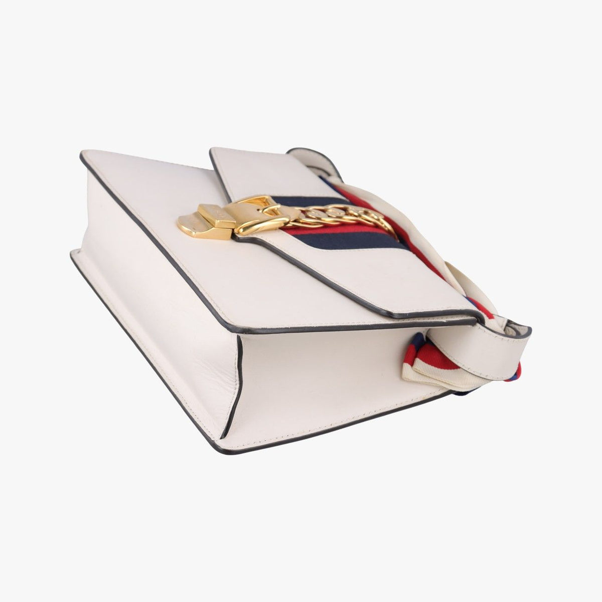 Gucci Sylvie White Leather Shoulder Bag — view 4