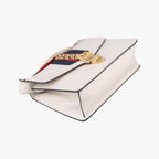 Gucci Sylvie White Leather Shoulder Bag — view 5