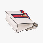 Gucci Sylvie White Leather Shoulder Bag — view 6