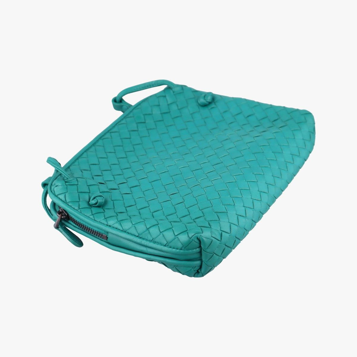 Bottega Veneta Nodini Intrecciato Green Lambskin — view 5