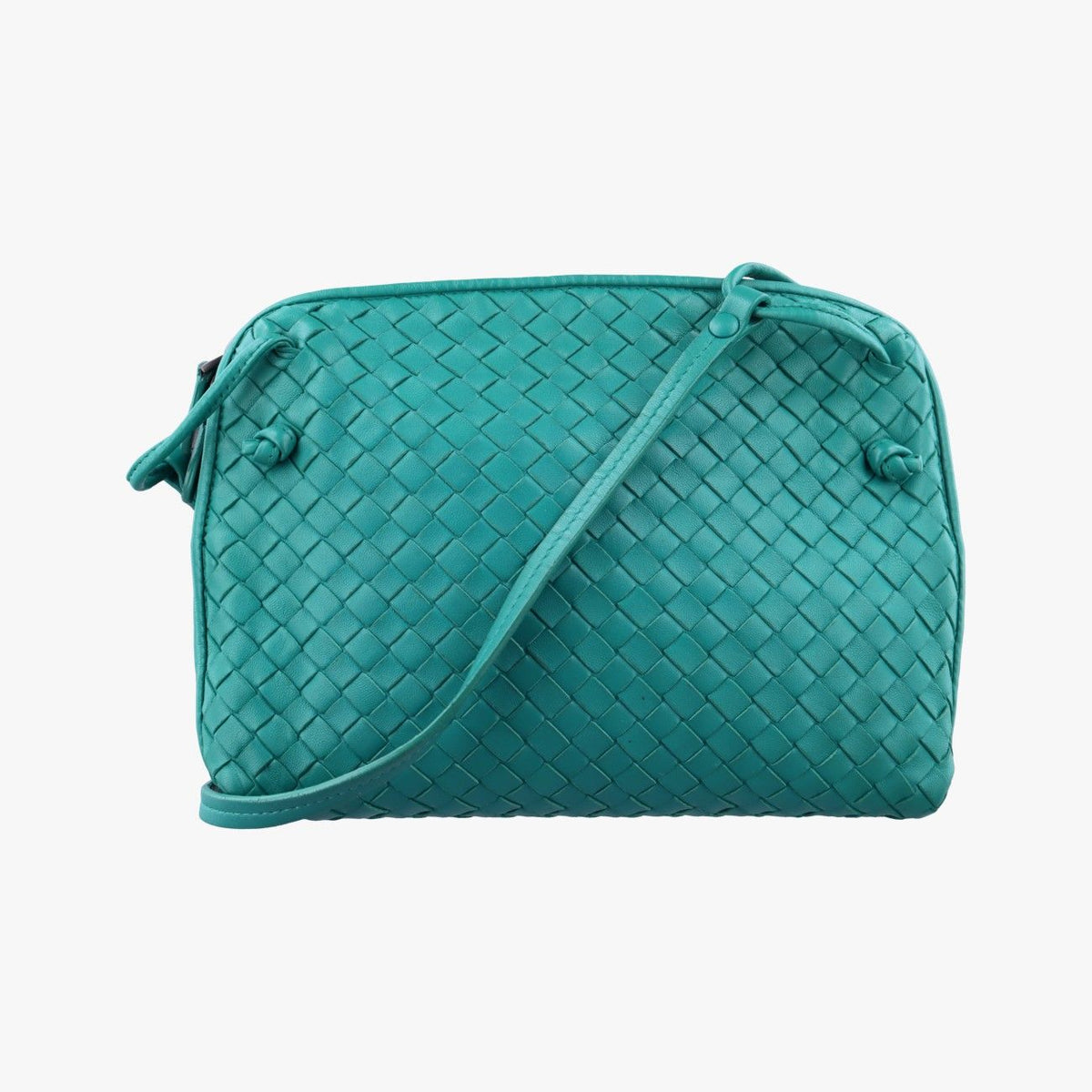 Bottega Veneta Nodini Intrecciato Green Lambskin