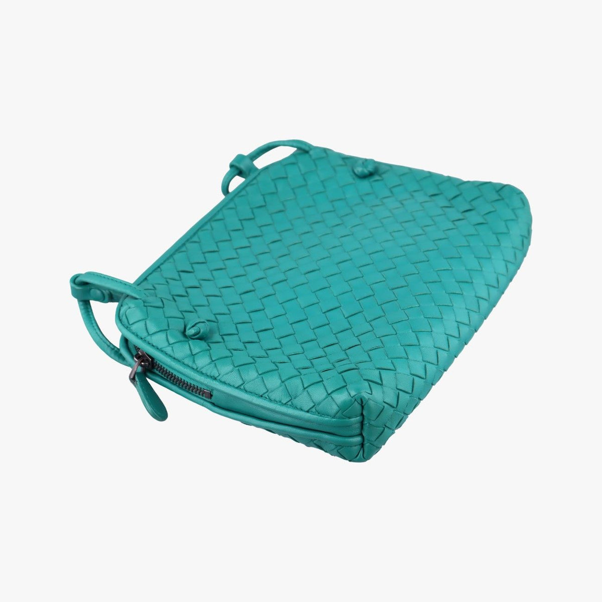 Bottega Veneta Nodini Intrecciato Green Lambskin — view 7