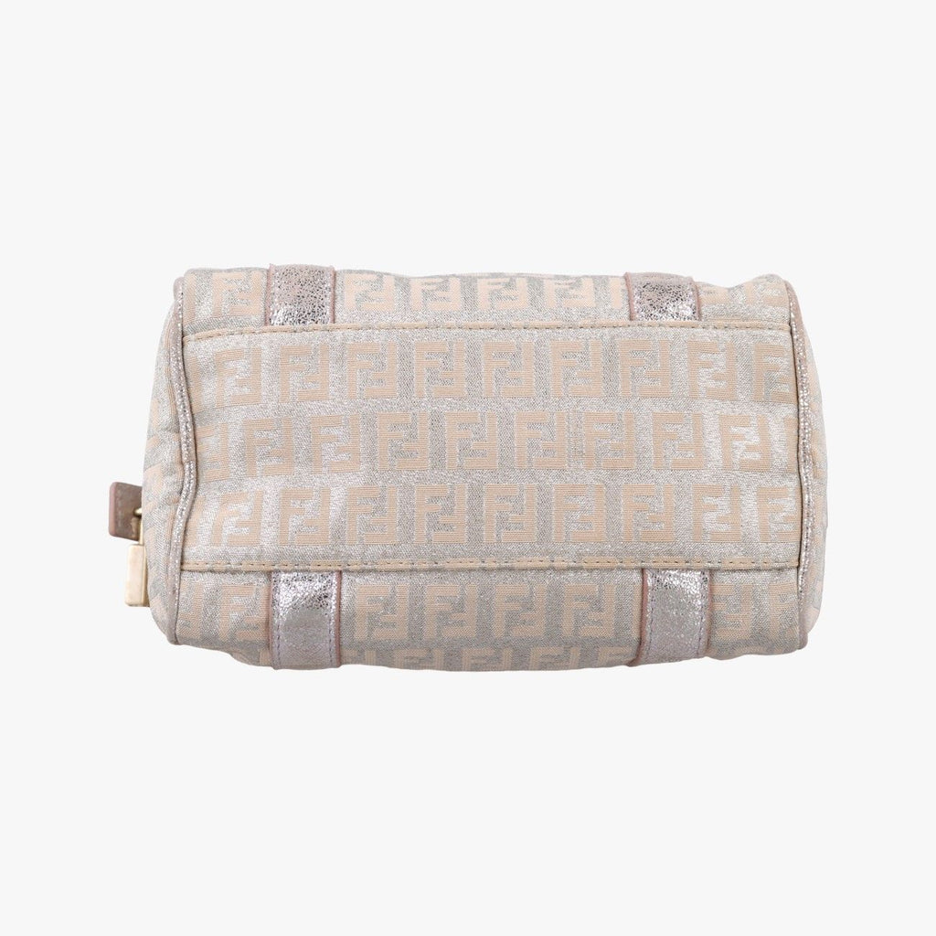 Fendi Zucchino Glitter Logo Pink Canvas — view 3