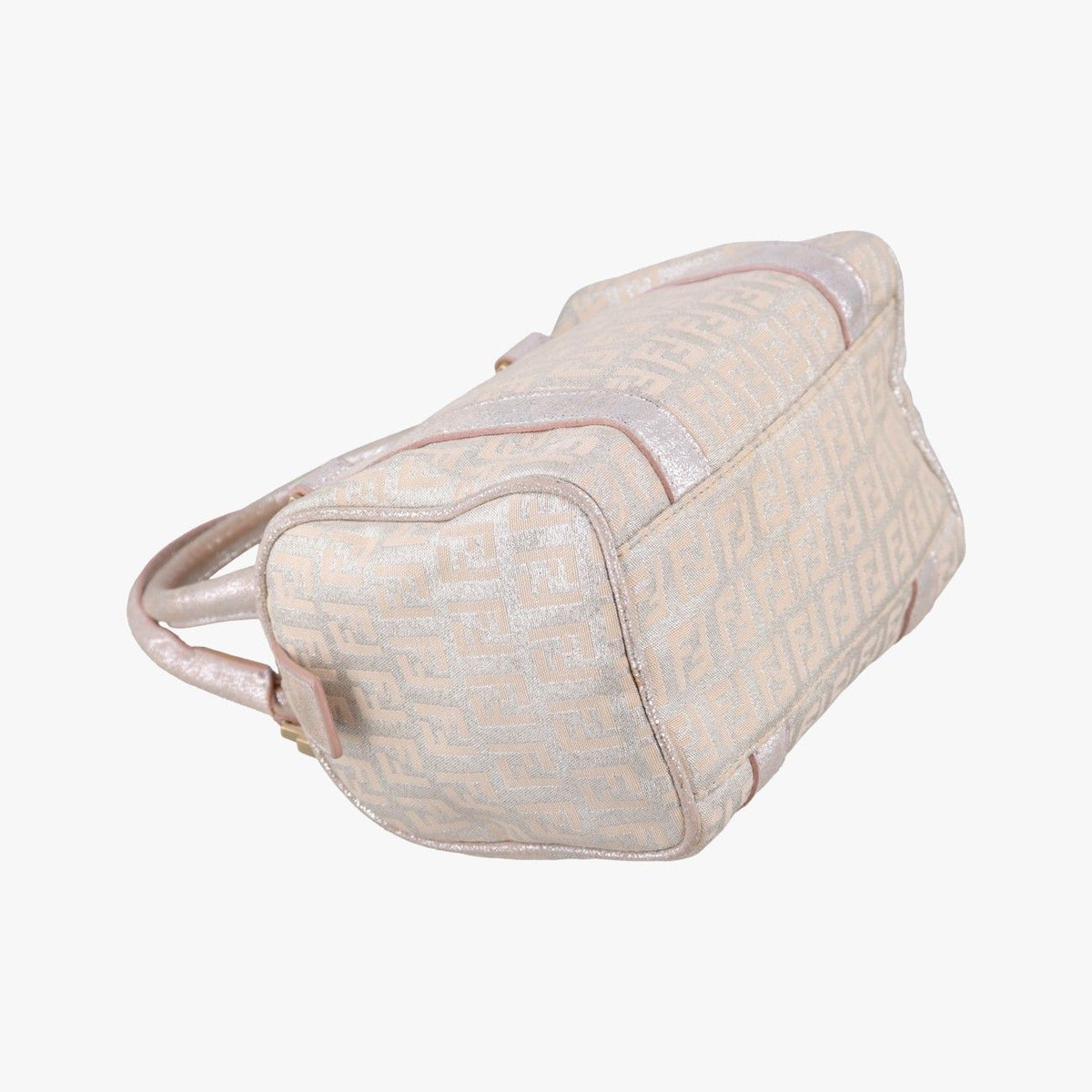 Fendi Zucchino Glitter Logo Pink Canvas — view 7