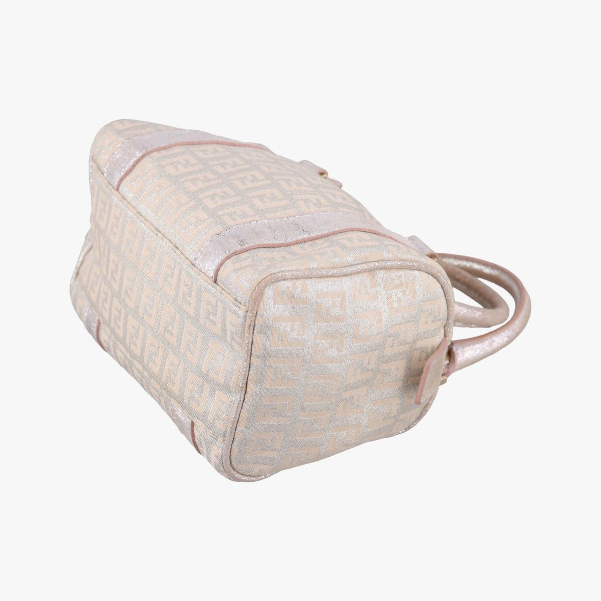Fendi Zucchino Glitter Logo Pink Canvas — view 4