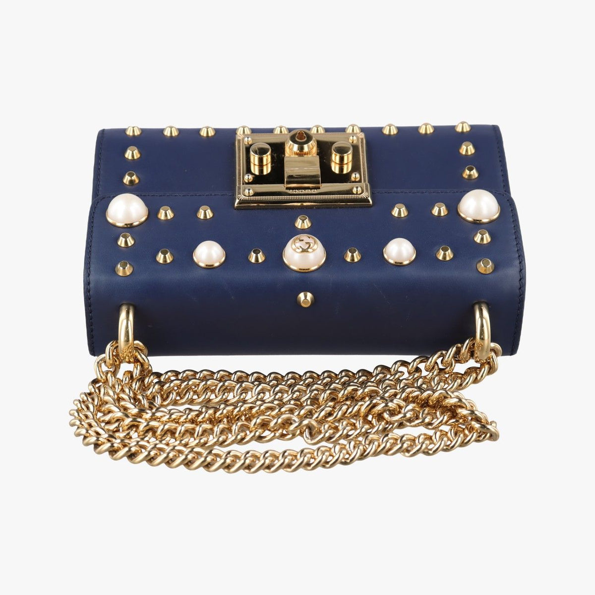 Gucci Padlock Navy Leather — view 8