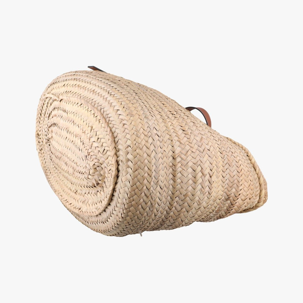 Loewe Basket Beige Brown Leather Raffia — view 6