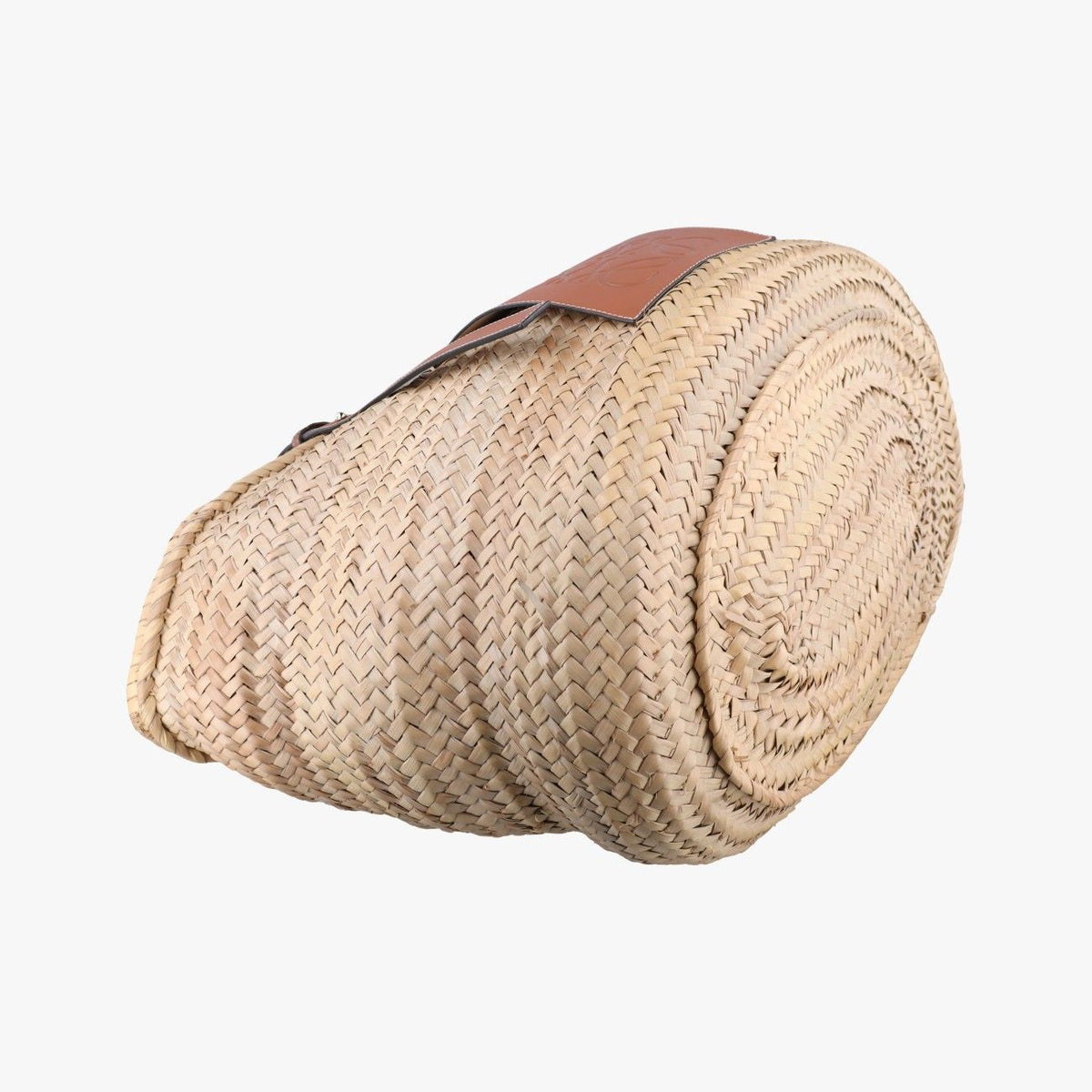 Loewe Basket Beige Brown Leather Raffia — view 5