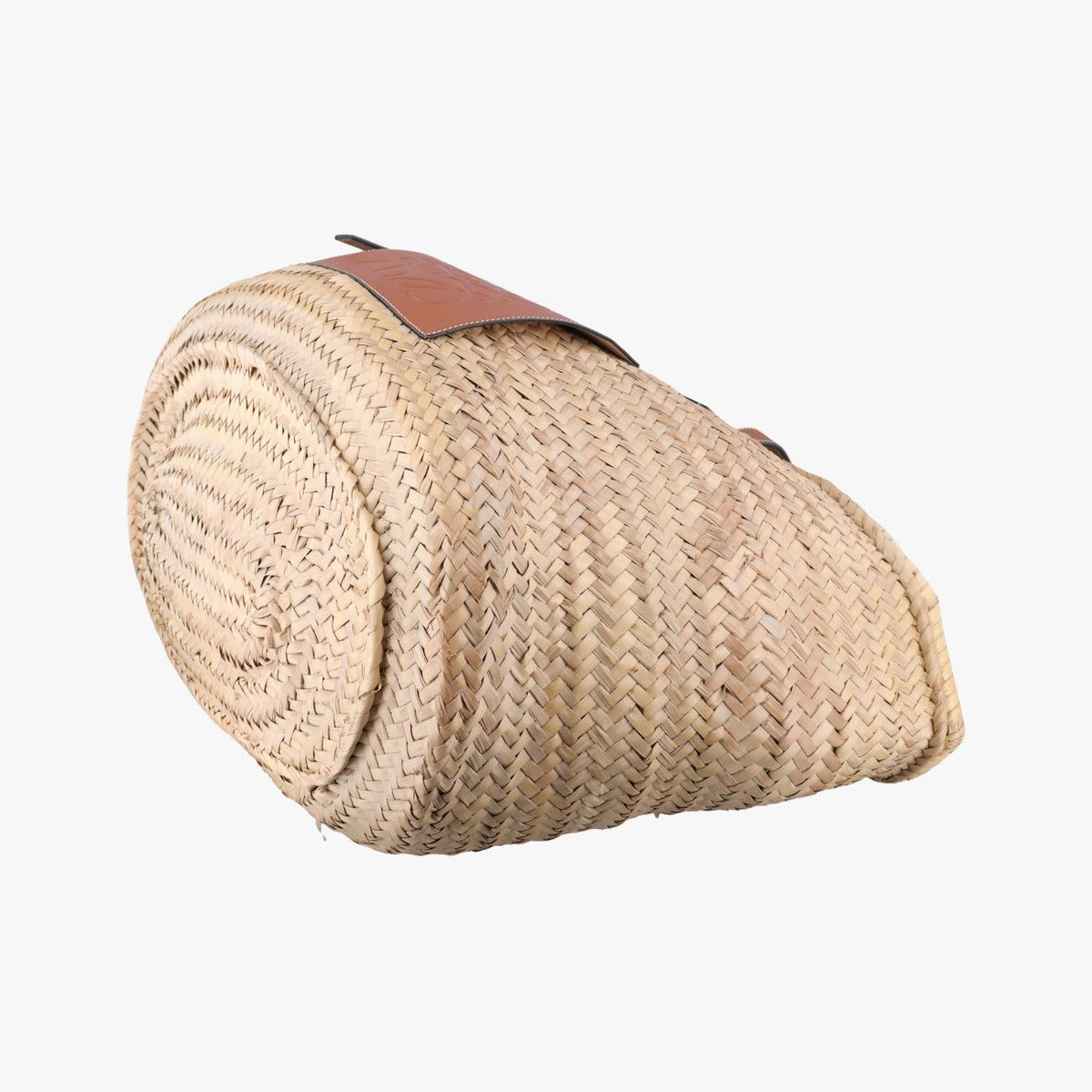 Loewe Basket Beige Brown Leather Raffia — view 4