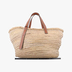 Loewe Basket Beige Brown Leather Raffia — view 2