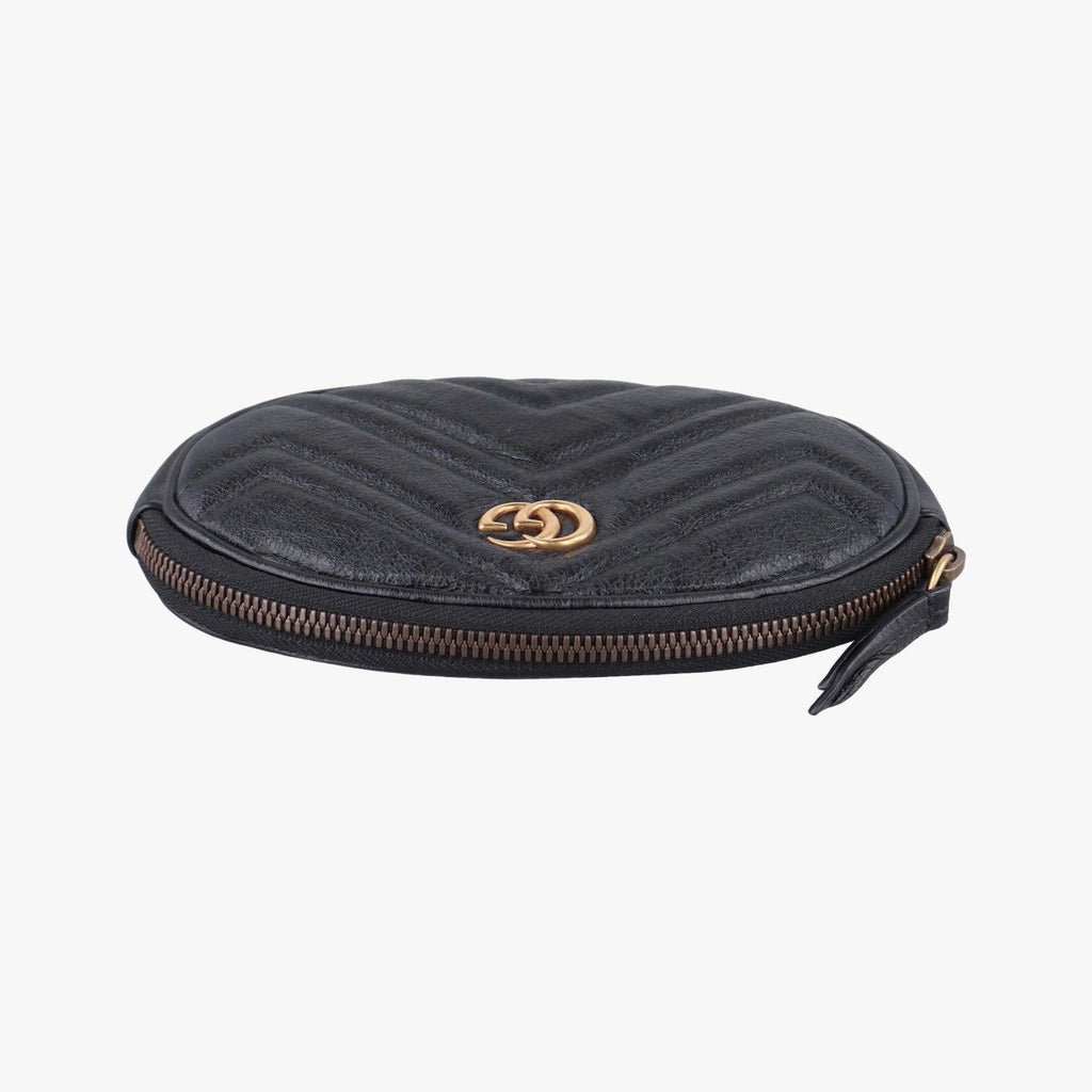 Gucci GG Marmont Black Leather Clutch — view 8
