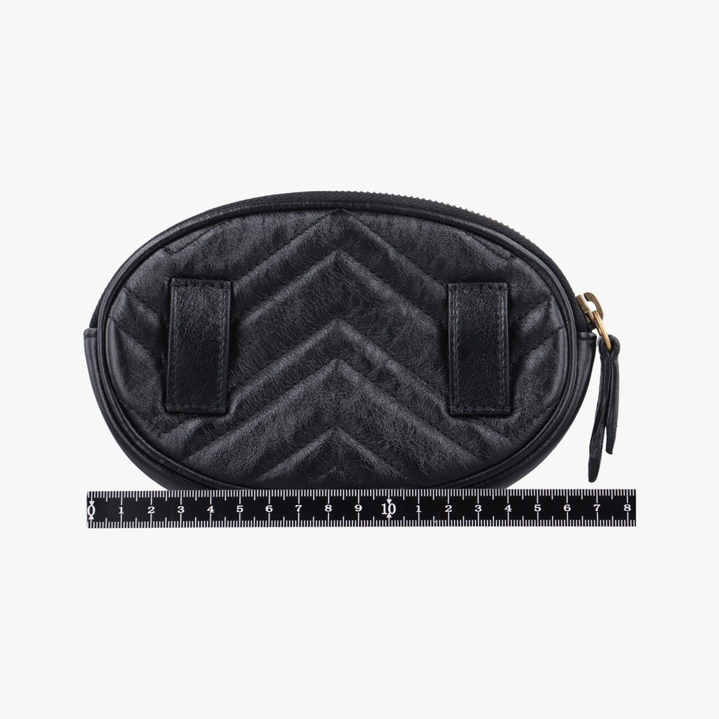 Gucci GG Marmont Black Leather Clutch — view 2