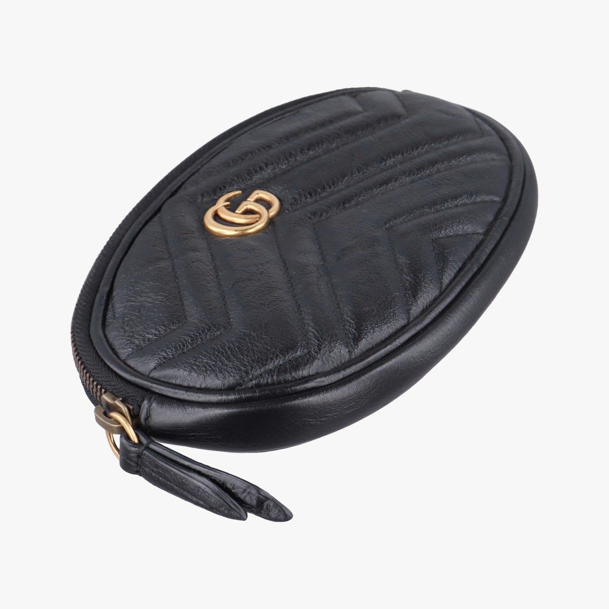 Gucci GG Marmont Black Leather Clutch — view 5
