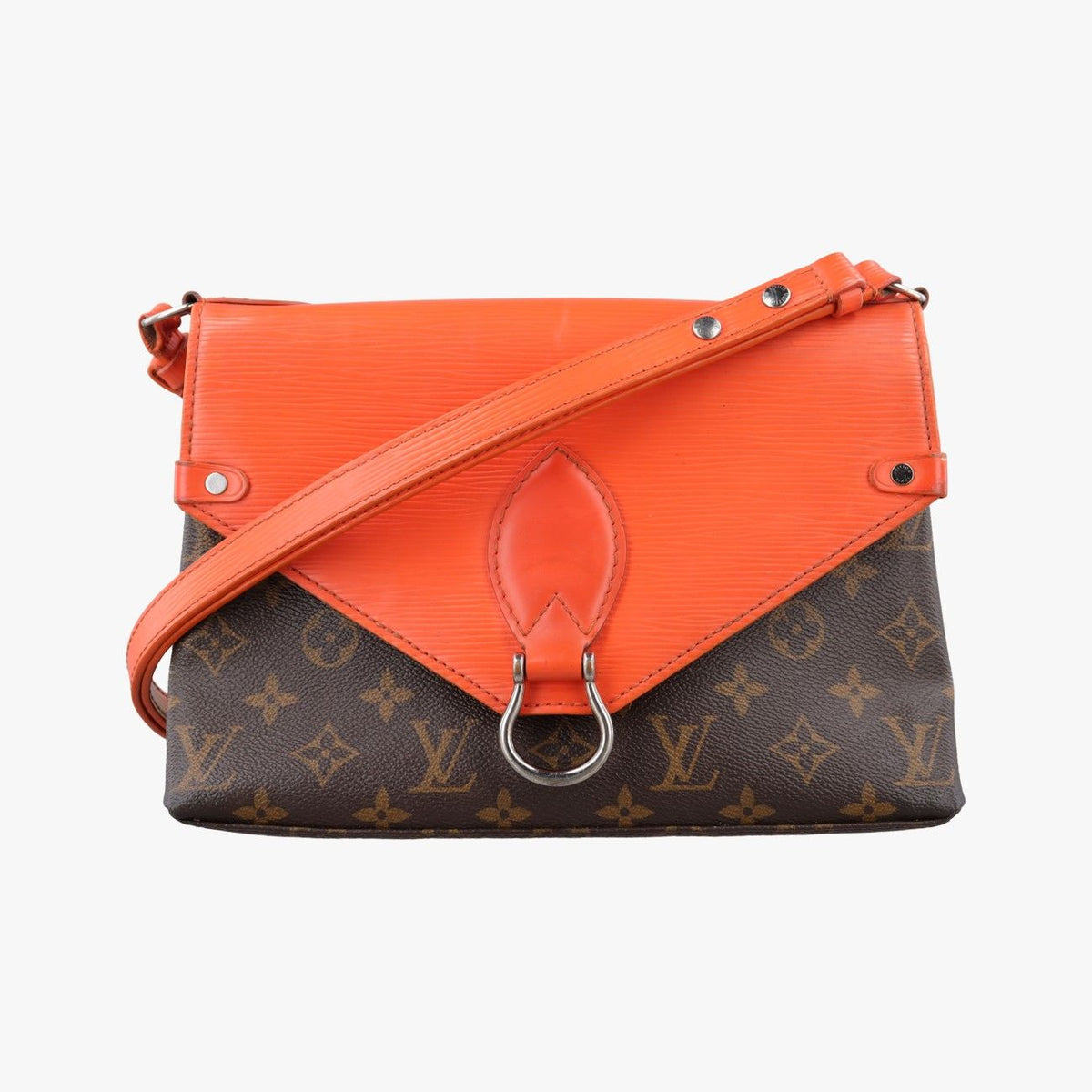 Louis Vuitton Saint Michel Monogram Brown Orange Canvas Epi