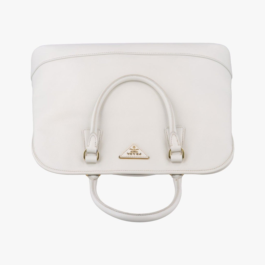 Prada Promenade White Saffiano Leather 7 — view 8