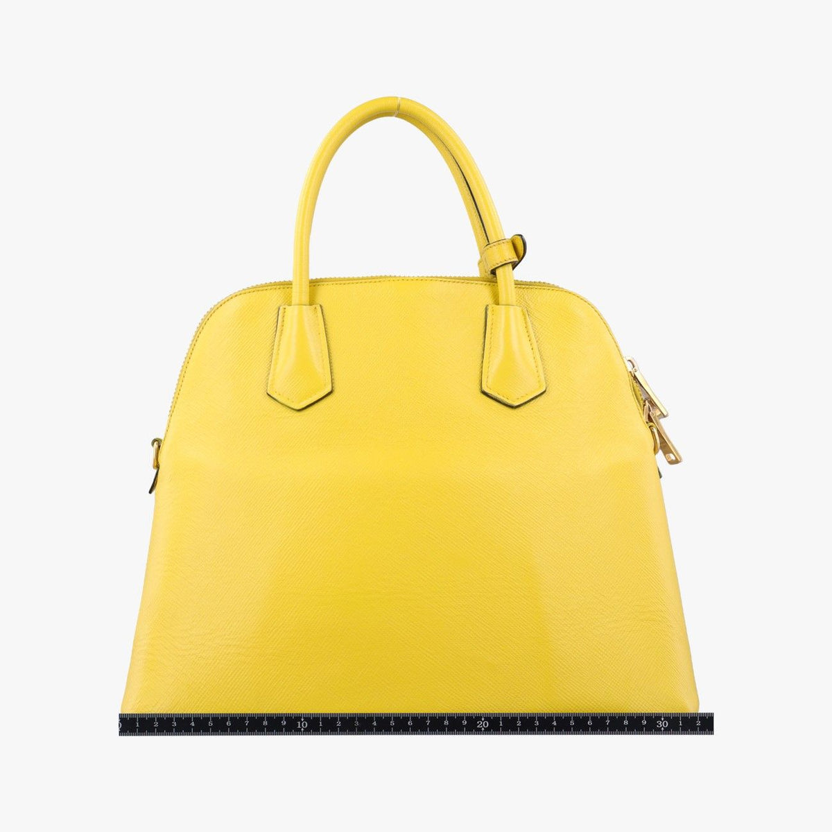 Prada Quill Top Handle Yellow Saffiano Leather — view 2