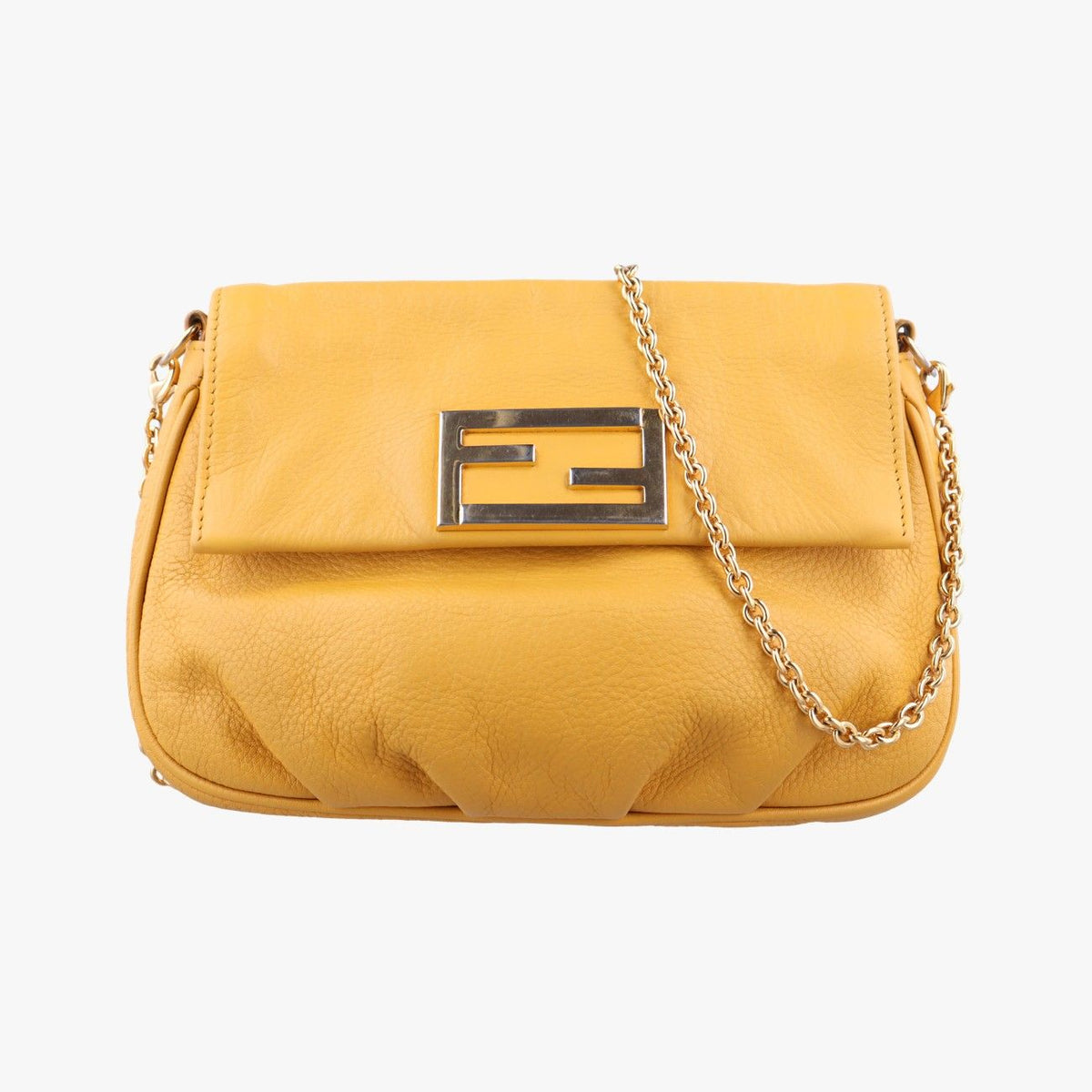 Fendi Star Pochette Yellow Leather