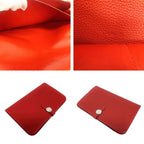 Hermes Dogon GM Red Togo Wallet Coin Purse Sellier Buttons Cool Cell — view 8