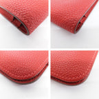 Hermes Dogon GM Red Togo Wallet Coin Purse Sellier Buttons Cool Cell — view 5