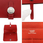 Hermes Dogon GM Red Togo Wallet Coin Purse Sellier Buttons Cool Cell — view 6