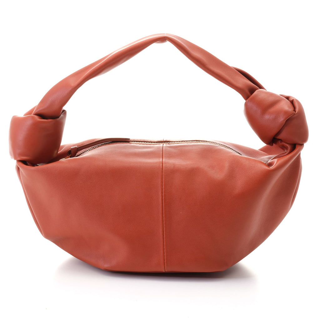 Bottega Veneta Double Knot Handbag Brown Leather