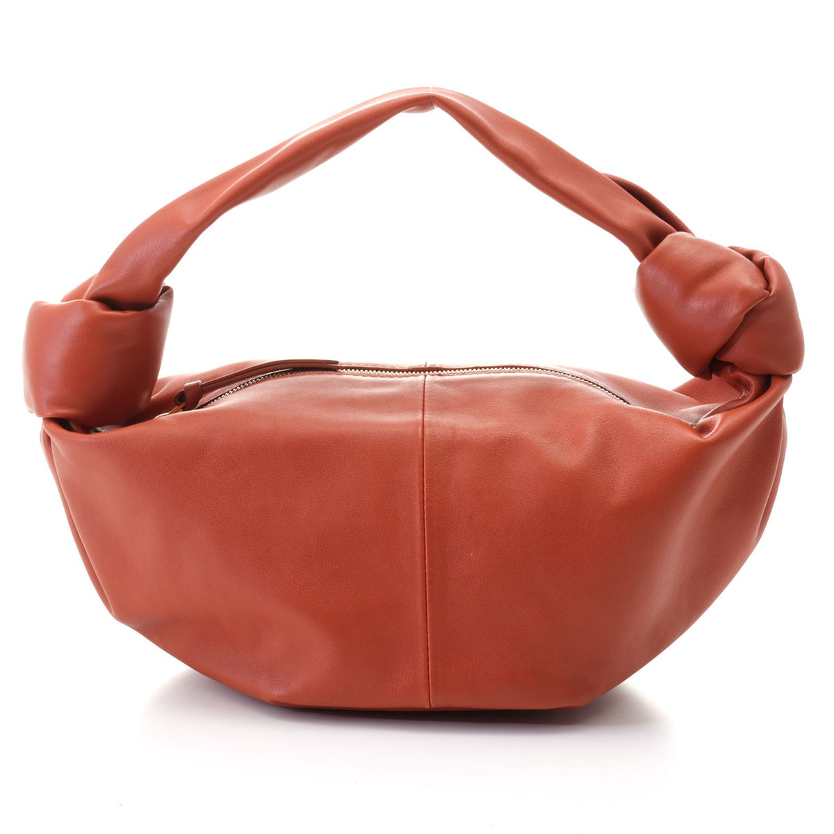 Bottega Veneta Double Knot Handbag Brown Leather