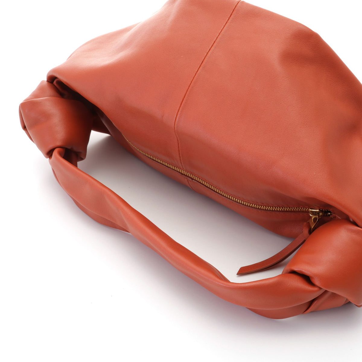 Bottega Veneta Double Knot Handbag Brown Leather — view 4