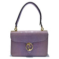 Gucci Interlocking G Shoulder Bag Lizard Purple Gold Mirror