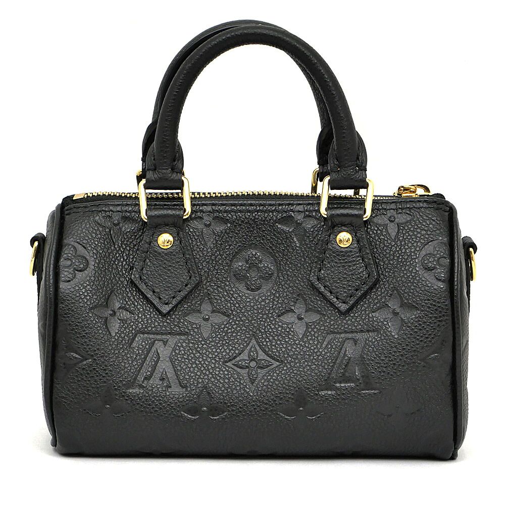 Louis Vuitton Nano Speedy Handbag Shoulder Monogram Empreinte Black — view 3