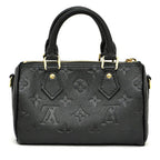 Louis Vuitton Nano Speedy Handbag Shoulder Monogram Empreinte Black — view 3