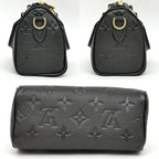 Louis Vuitton Nano Speedy Handbag Shoulder Monogram Empreinte Black — view 4