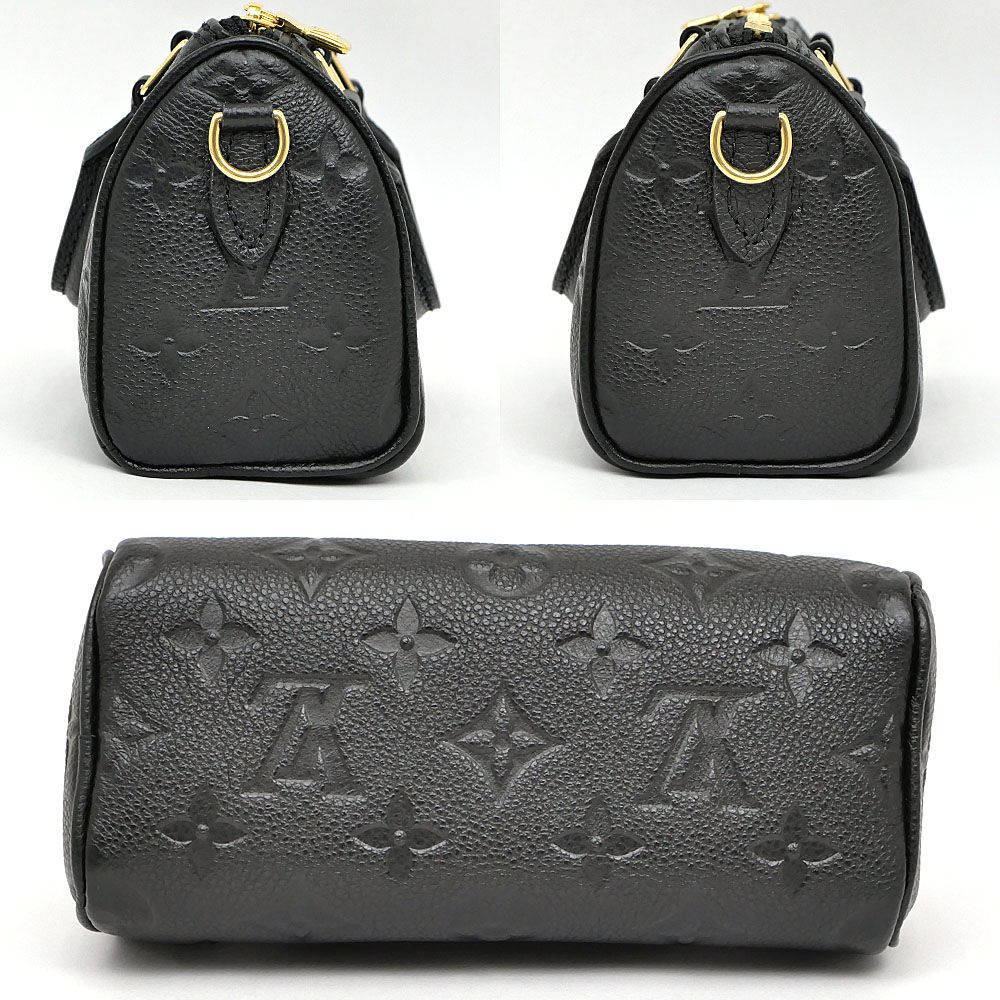 Louis Vuitton Nano Speedy Handbag Shoulder Monogram Empreinte Black — view 4