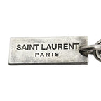 Saint Laurent Paris Bracelet Chain Logo Plate Metal Silver YSL — view 6