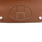 Hermes Pouch Etui Cartes GM Case Leather Brown Perforated Logo — view 8