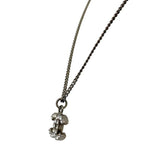 Chanel Necklace CC Logo Metal Rhinestone Silver Vintage — view 2