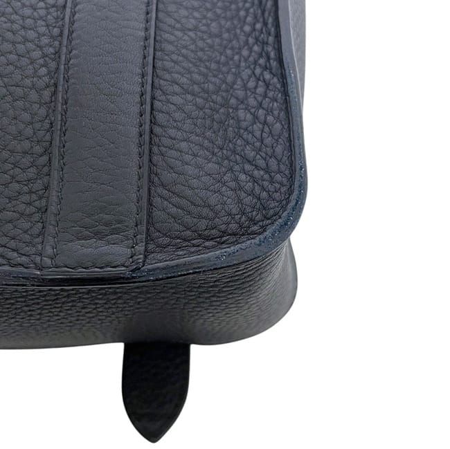 Hermes Shoulder Bag Steve Caporal 27 Leather Taurillon Clemence Navy Blue Mini — view 7