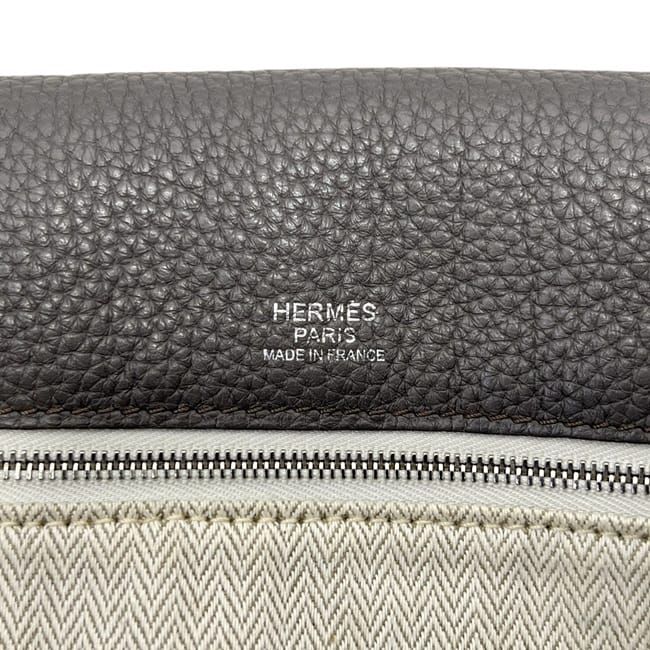 Hermes Shoulder Bag Sac Alf Red 35 Leather Taurillon Clemence Beige Brown — view 4
