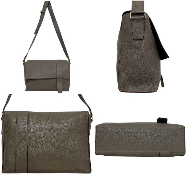 Hermes Shoulder Bag Sac Alf Red 35 Leather Taurillon Clemence Beige Brown — view 2
