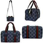 Gucci Mini Boston Bag GG Denim Sherry Ophidia Blue — view 2