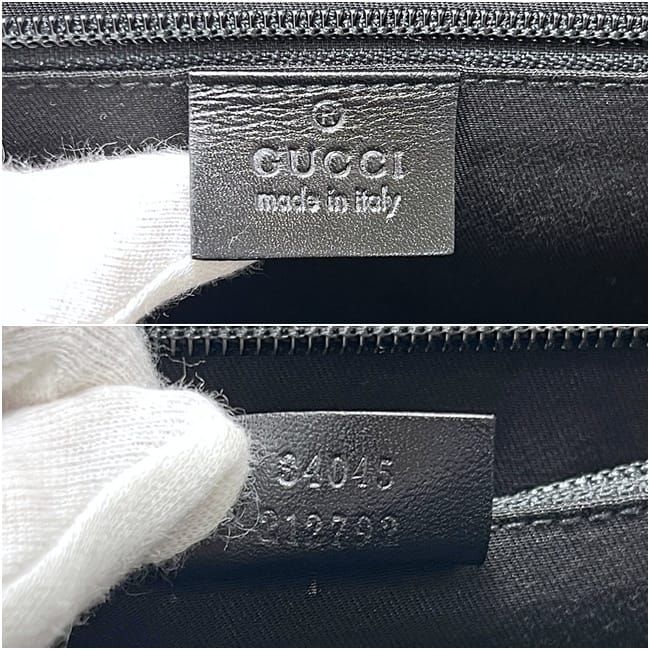Gucci Business Bag Black Guccissima Leather — view 3