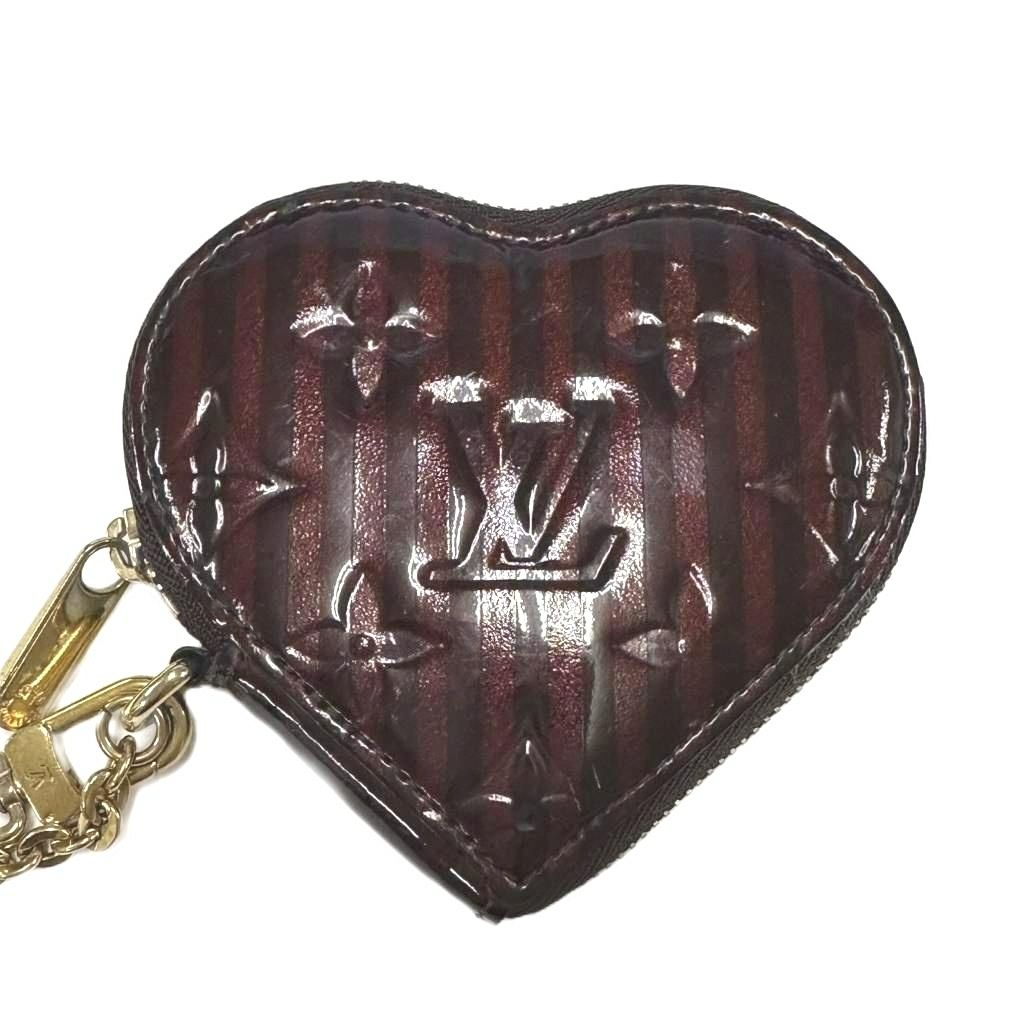 Louis Vuitton Monogram Vernis Amarante Porte Monnaie Coeur Heart Coin Purse — view 2