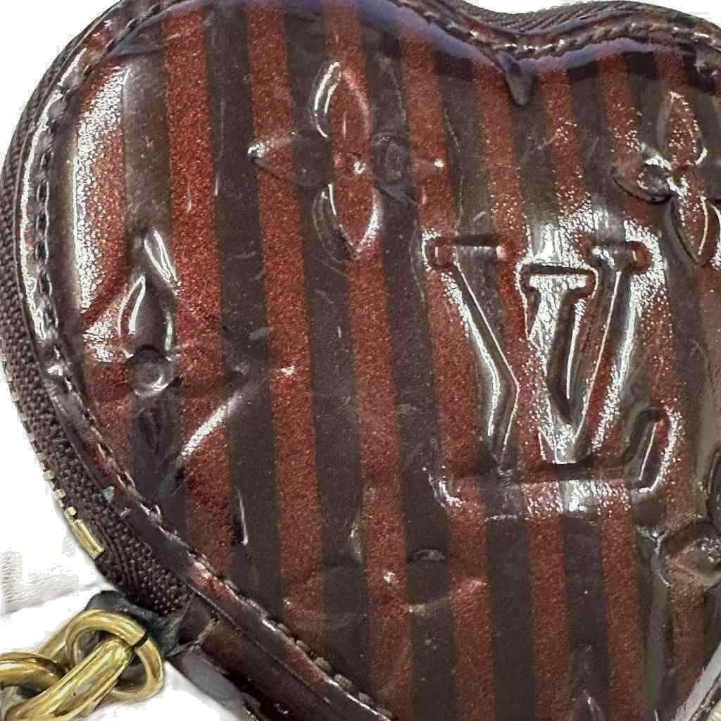 Louis Vuitton Monogram Vernis Amarante Porte Monnaie Coeur Heart Coin Purse — view 5
