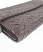 Bottega Veneta Intrecciato Long Flap Wallet Coin Purse — view 8