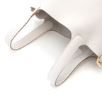 Hermes Picotin Lock PM Taurillon Clemence Pearl Gray Gold Handbag — view 4