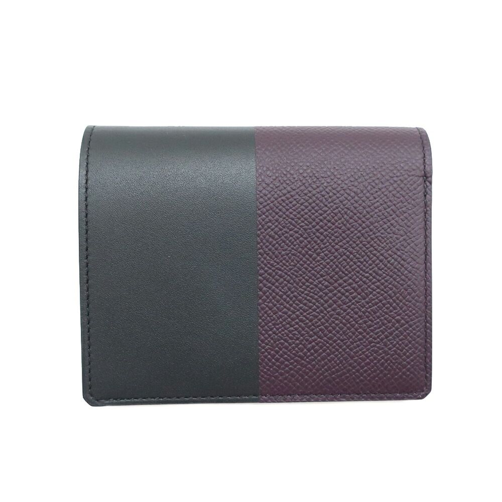Hermes Wallet Manhattan Medium Duo Leather Bifold Compact Card Case