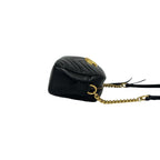 Gucci GG Marmont Logo Quilted Leather Shoulder Bag Pochette Black — view 6