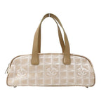 Chanel New Travel Bowling Bag Nylon Pink Silver